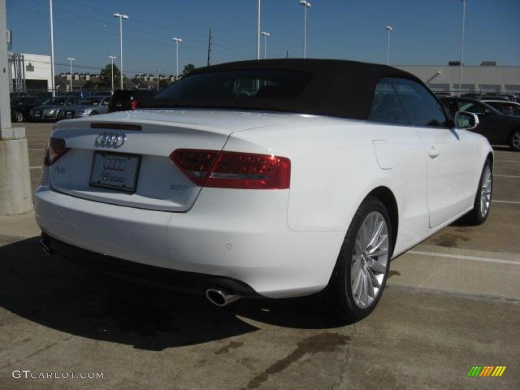 2011 A5 2.0T Convertible - Ibis White / Black photo #4