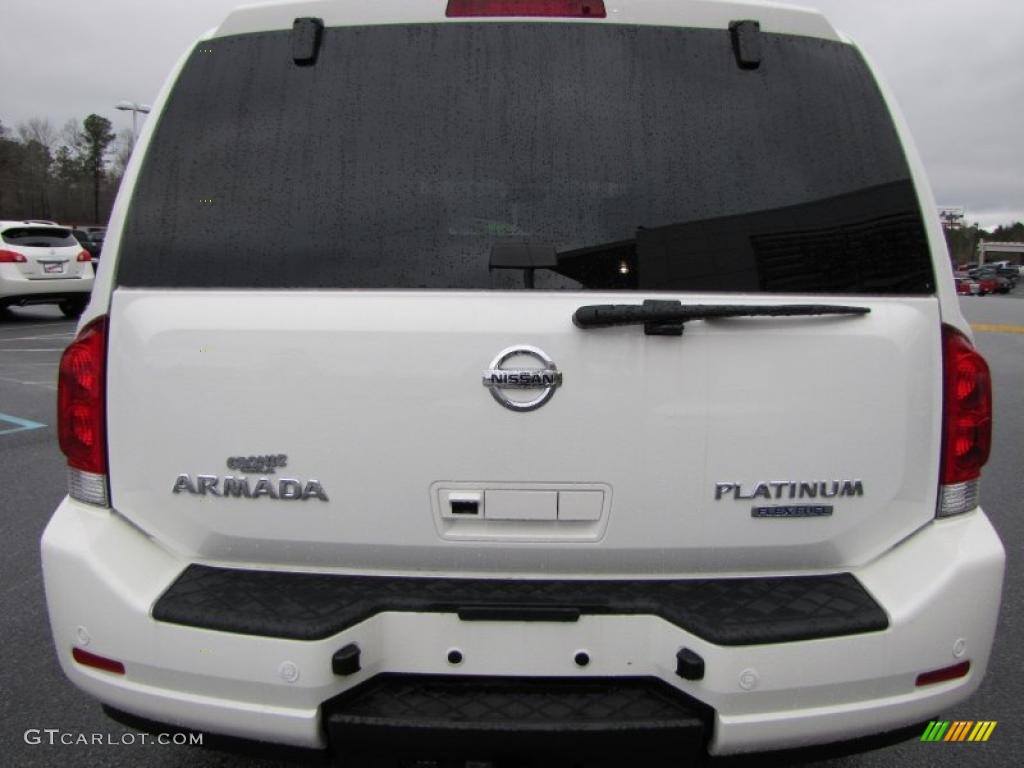 2010 Armada Platinum - Blizzard White / Stone photo #4