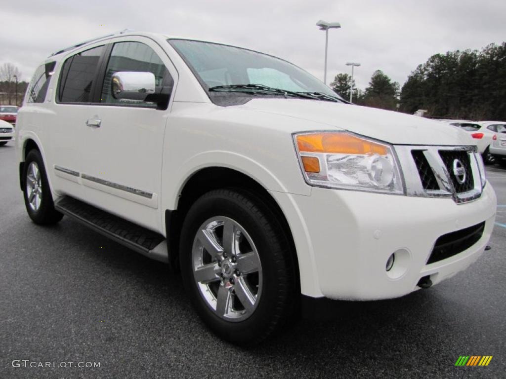 Blizzard White 2010 Nissan Armada Platinum Exterior Photo #44123030