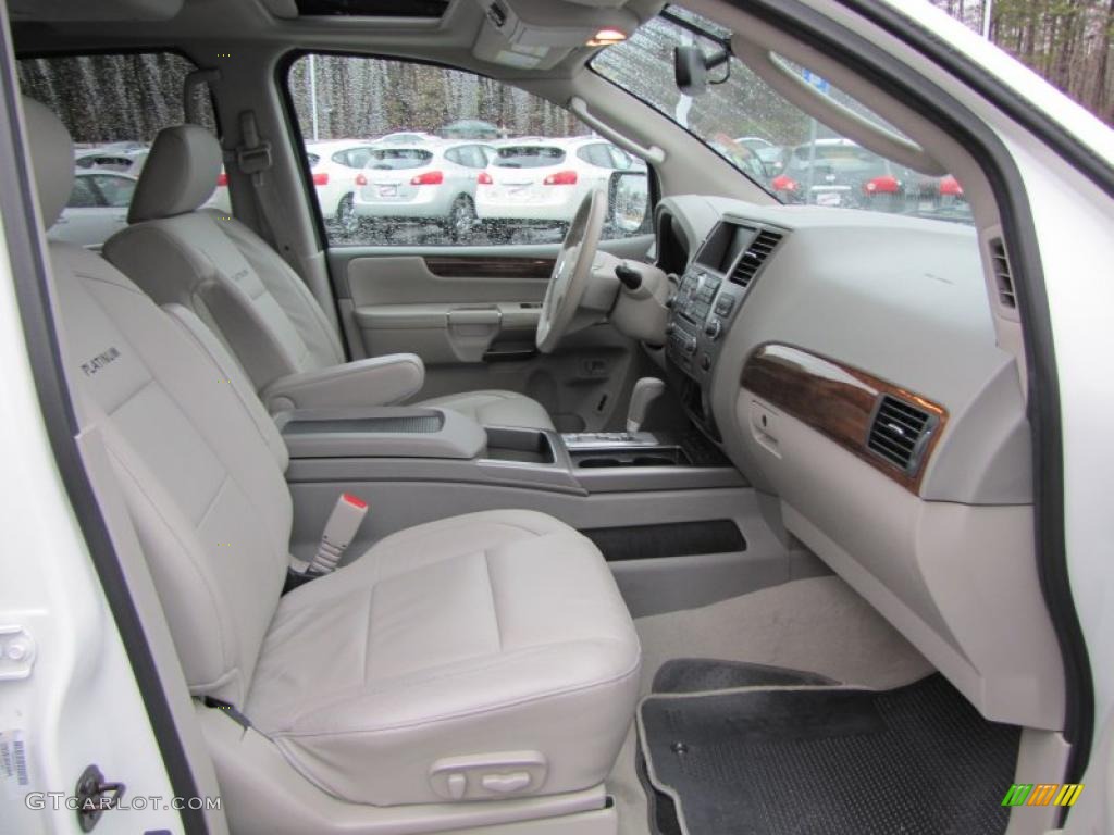 2010 Armada Platinum - Blizzard White / Stone photo #20