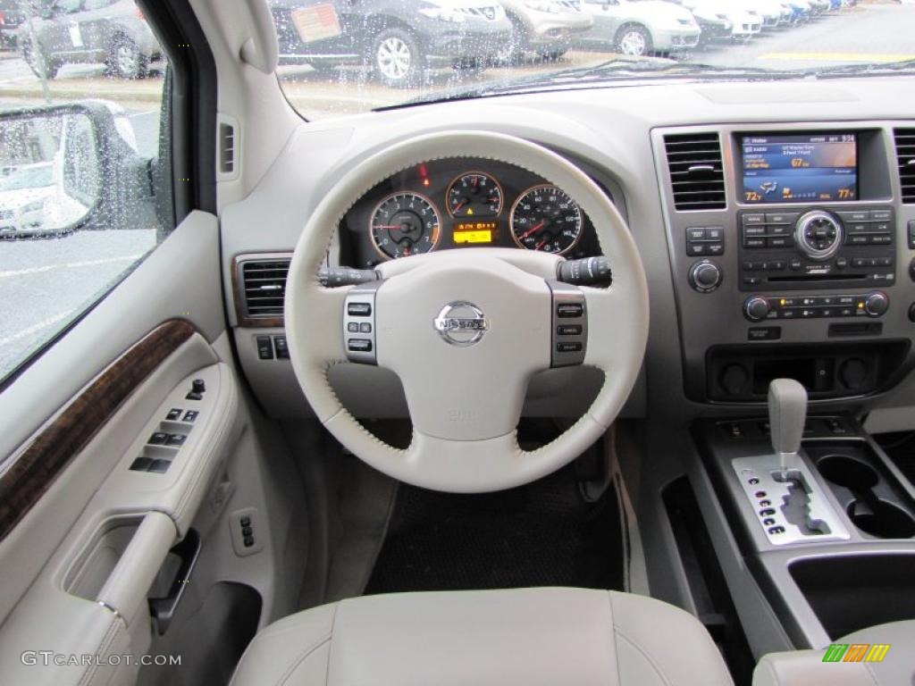 2010 Nissan Armada Platinum Stone Dashboard Photo #44123274