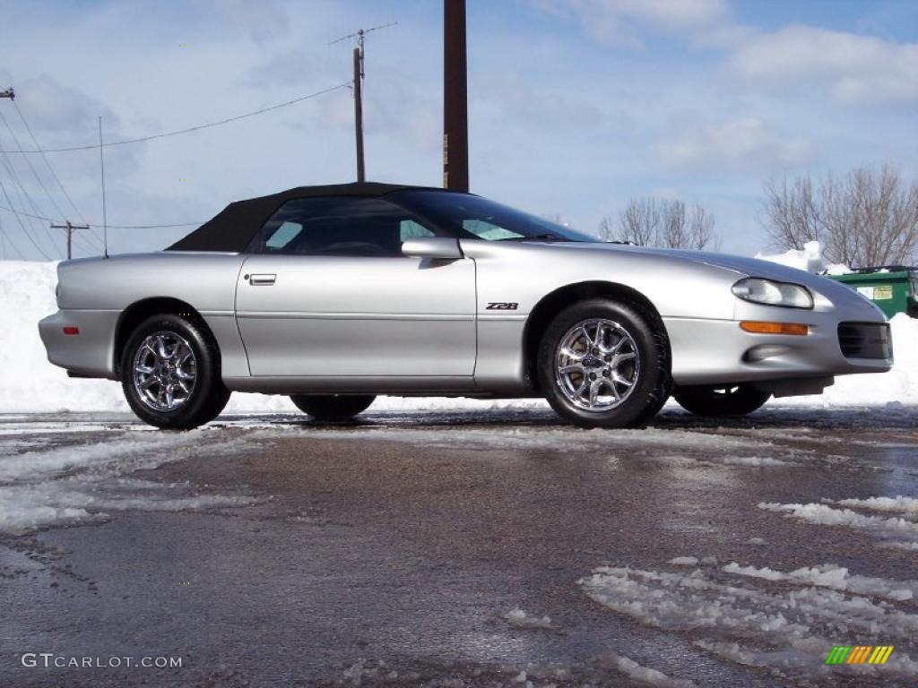 Sebring Silver Metallic 2002 Chevrolet Camaro Z28 Convertible Exterior Photo #44125294