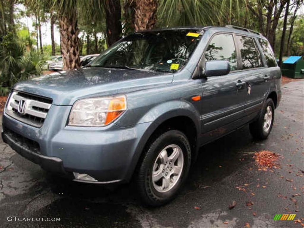 2008 Pilot EX-L - Steel Blue Metallic / Gray photo #4