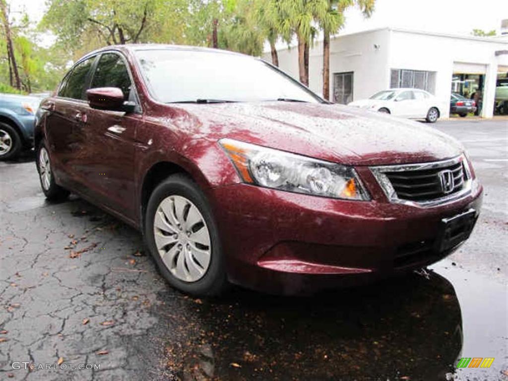 2009 Accord LX Sedan - Basque Red Pearl / Ivory photo #1