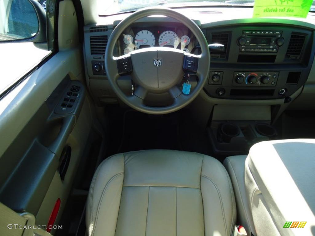 2008 Ram 1500 ST Quad Cab 4x4 - Light Khaki Metallic / Khaki photo #9