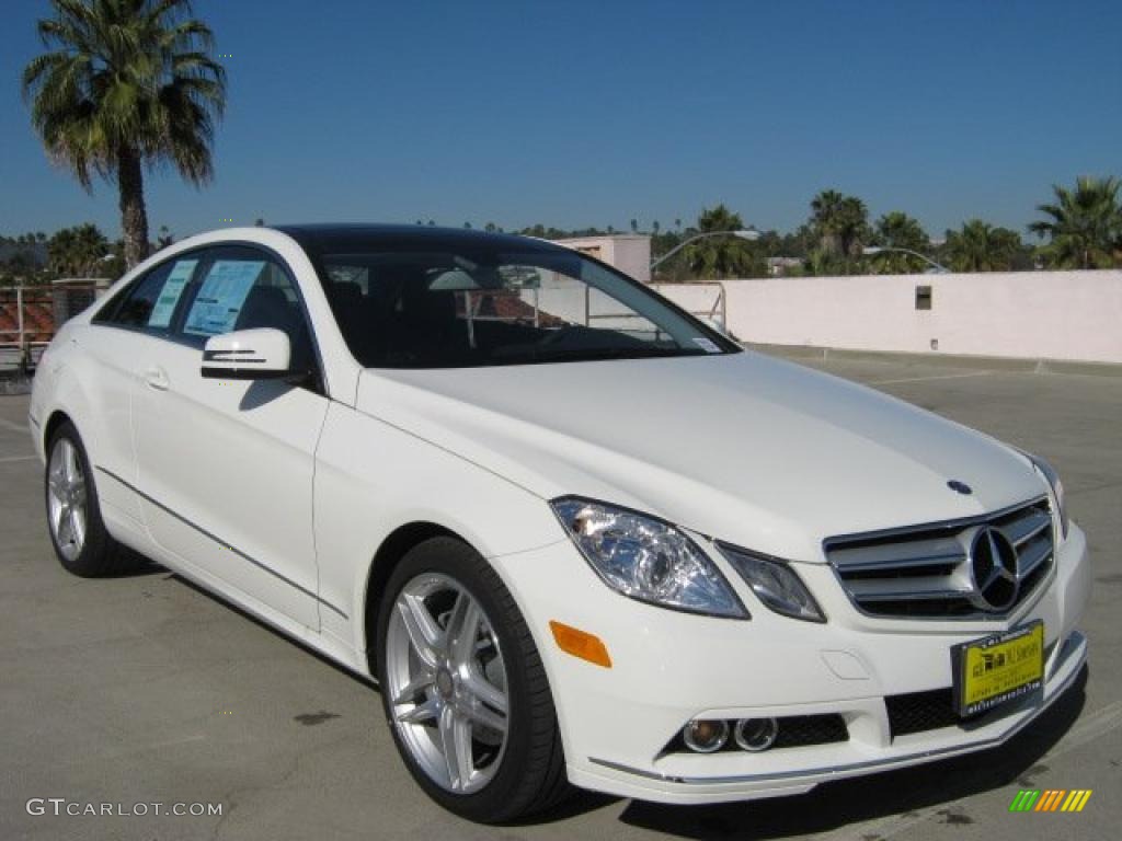 2011 E 350 Coupe - Arctic White / Black photo #1