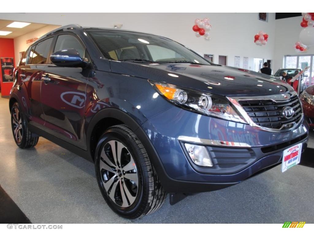 Twilight Blue 2011 Kia Sportage EX Exterior Photo #44136586