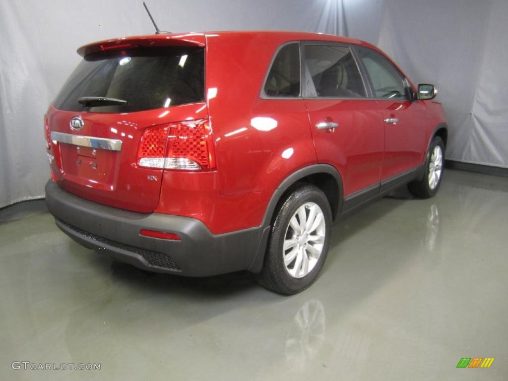 2011 Sorento EX - Spicy Red / Beige photo #11