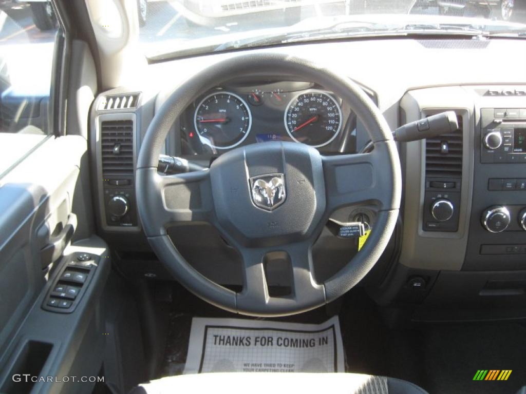 2011 Ram 1500 ST Crew Cab 4x4 - Brilliant Black Crystal Pearl / Dark Slate Gray/Medium Graystone photo #9