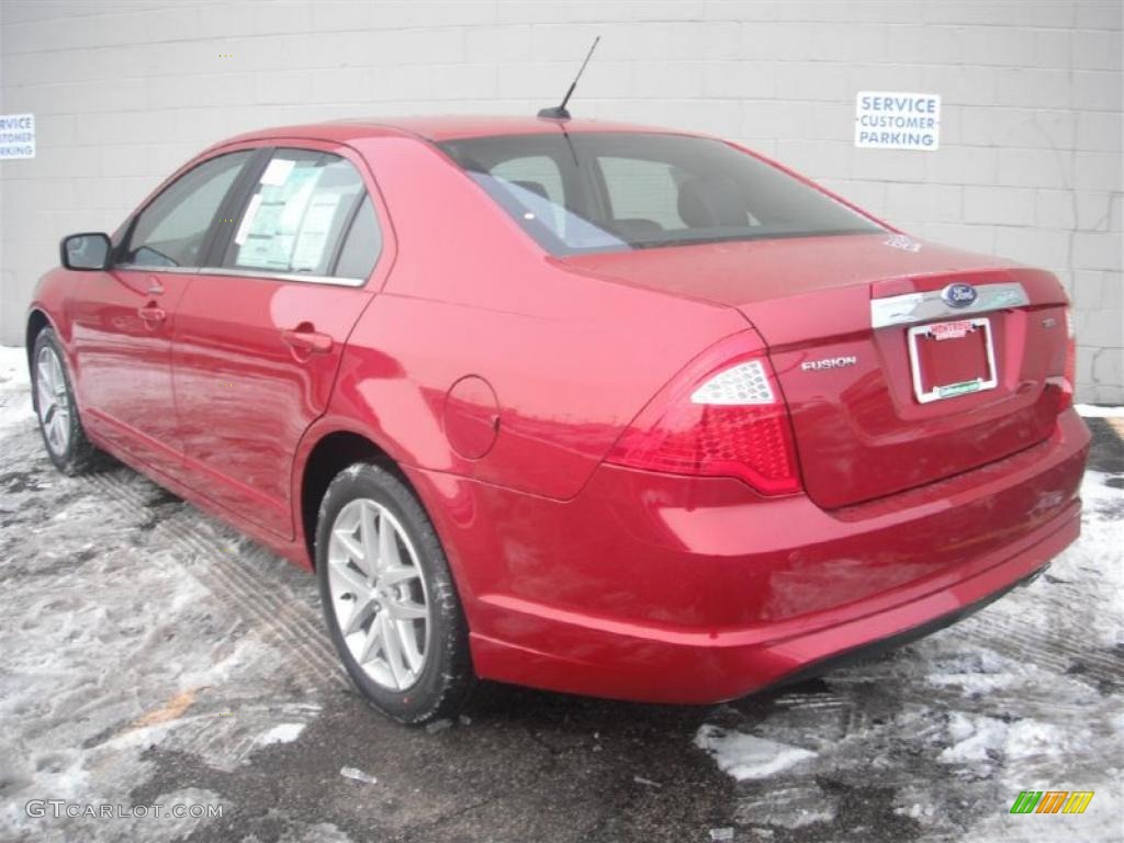2011 Fusion SEL - Red Candy Metallic / Charcoal Black photo #6