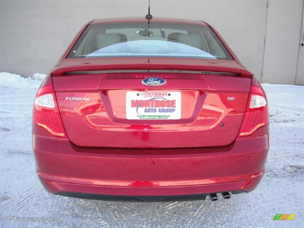 2011 Fusion SE V6 - Red Candy Metallic / Charcoal Black photo #8