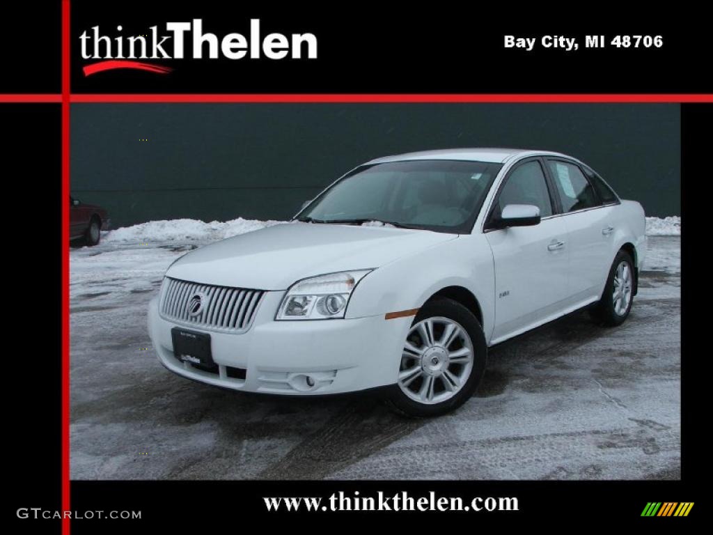 2008 Sable Premier Sedan - Oxford White / Charcoal Black/Medium Light Stone photo #1