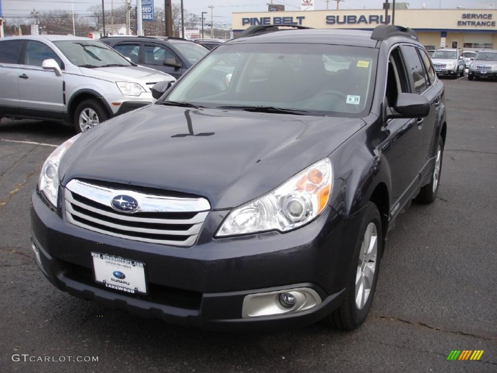 2011 Outback 2.5i Premium Wagon - Graphite Gray Metallic / Off Black photo #1
