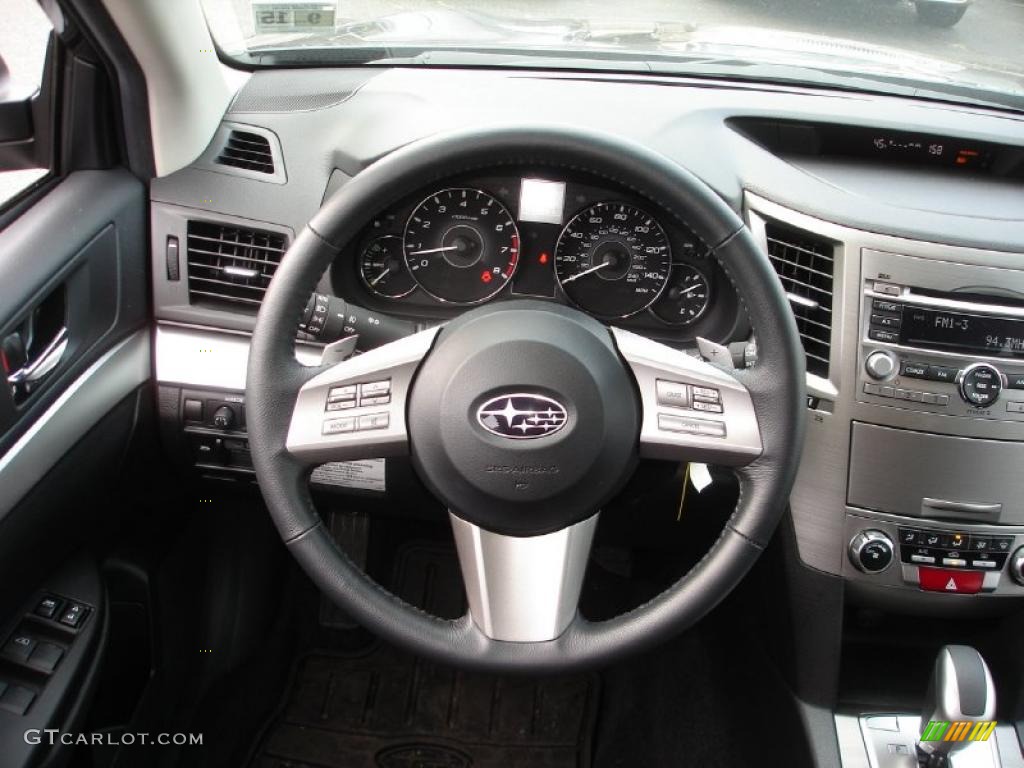 2011 Outback 2.5i Premium Wagon - Graphite Gray Metallic / Off Black photo #13