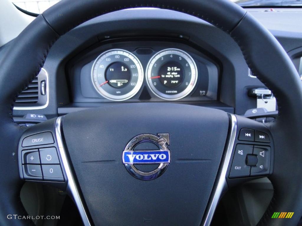 2012 Volvo S60 T5 Soft Beige Steering Wheel Photo #44146957