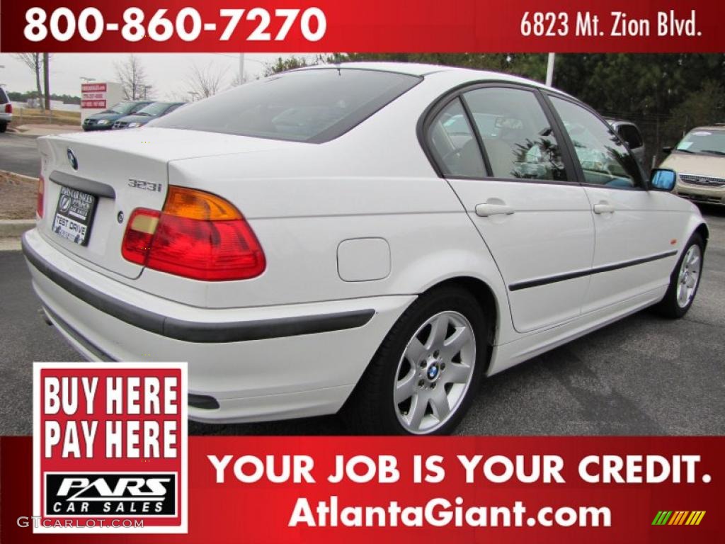 1999 3 Series 323i Sedan - Alpine White / Sand photo #3