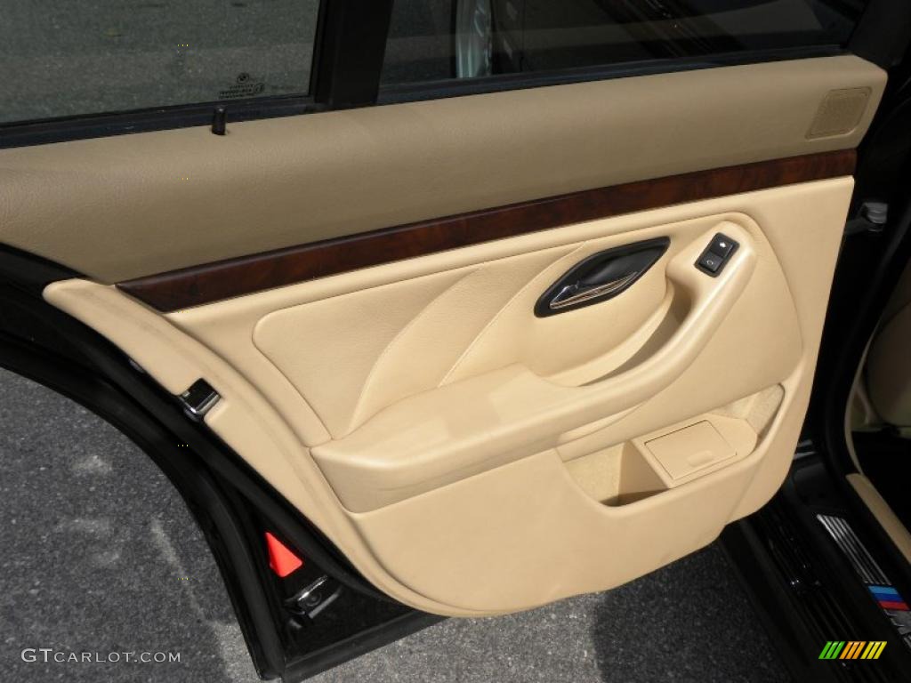 2003 BMW 5 Series 540i Sedan Sand Beige Door Panel Photo #44151593