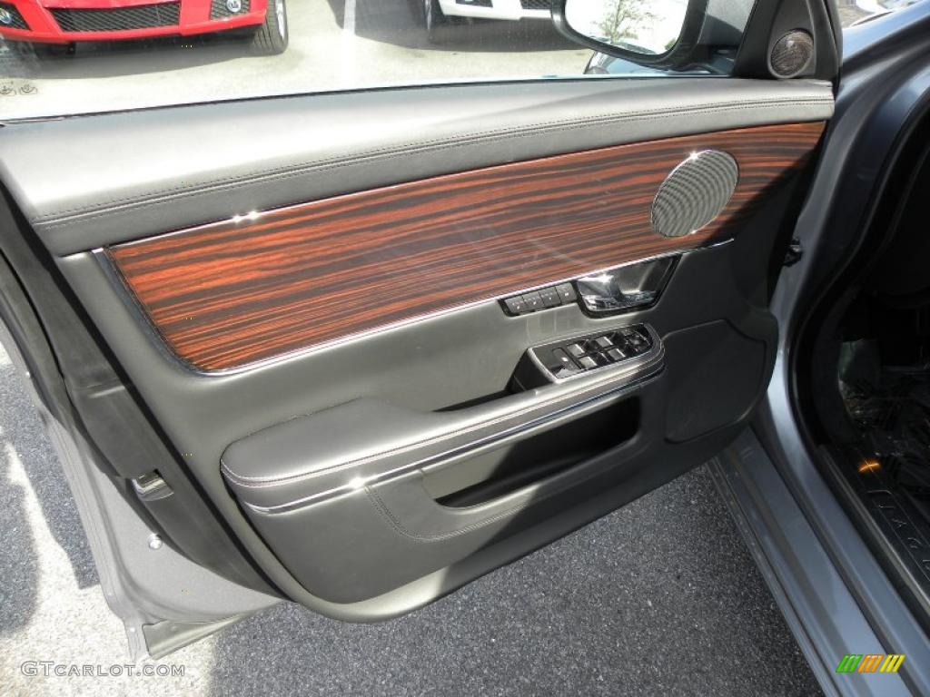 2011 Jaguar XJ XJL Jet Black/Ivory Door Panel Photo #44152887