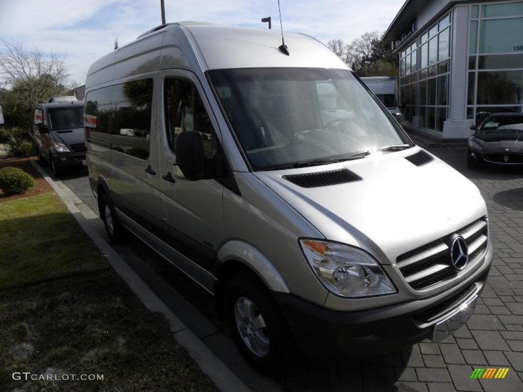 2010 Sprinter 2500 High Roof Passenger Van - Brilliant Silver Metallic / Black photo #1