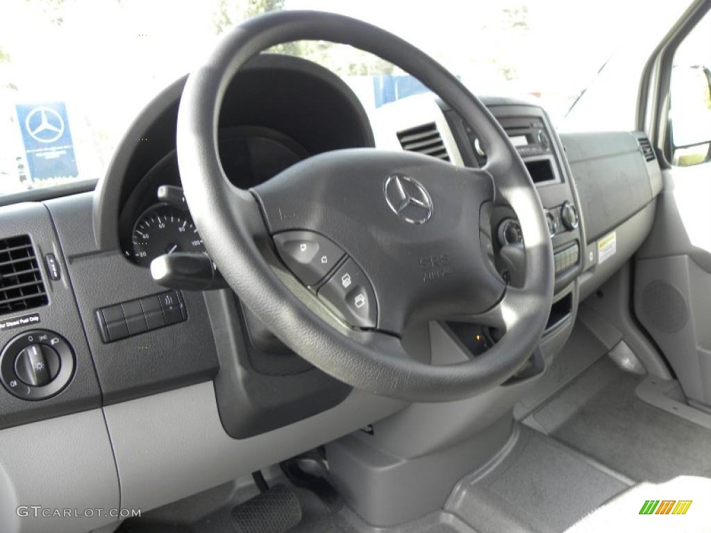 2010 Mercedes-Benz Sprinter 2500 High Roof Passenger Van Black Steering Wheel Photo #44154247