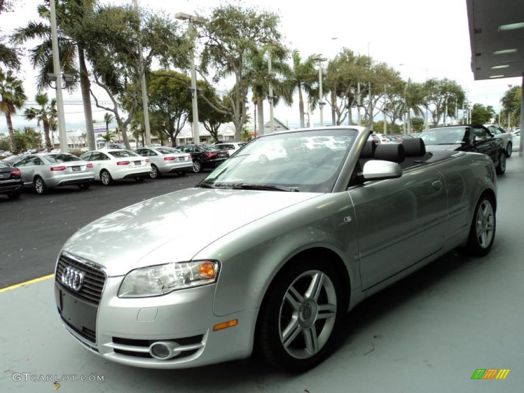 2008 A4 2.0T Cabriolet - Light Silver Metallic / Black photo #11