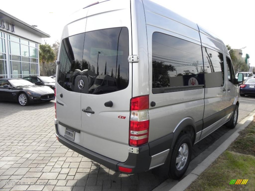 Brilliant Silver Metallic 2010 Mercedes-Benz Sprinter 2500 High Roof Passenger Van Exterior Photo #44154399