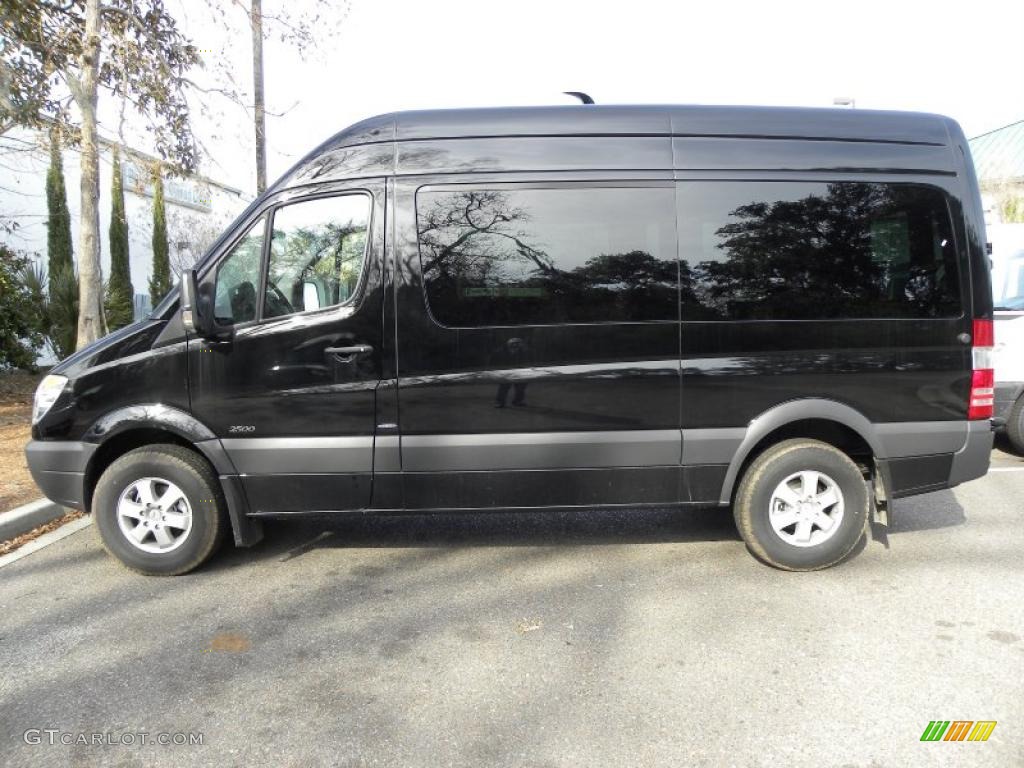 Carbon Black Metallic 2011 Mercedes-Benz Sprinter 2500 High Roof Passenger Van Exterior Photo #44156045
