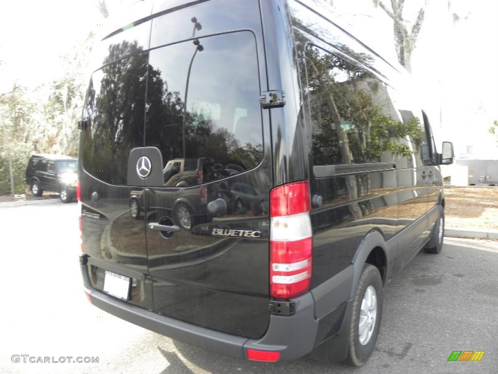 Carbon Black Metallic 2011 Mercedes-Benz Sprinter 2500 High Roof Passenger Van Exterior Photo #44156209