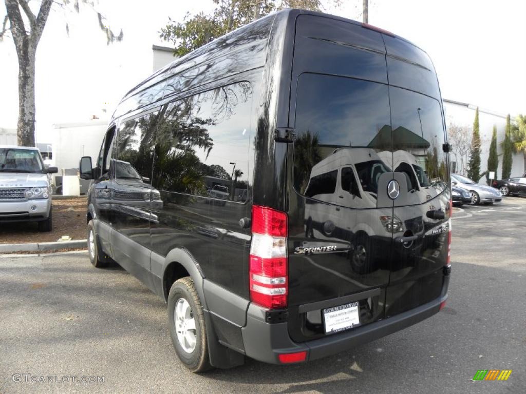 Carbon Black Metallic 2011 Mercedes-Benz Sprinter 2500 High Roof Passenger Van Exterior Photo #44156230