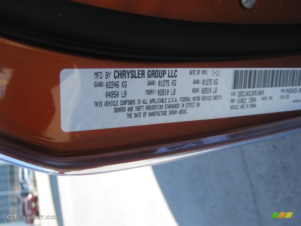 2011 Challenger SE - Toxic Orange Pearl / Dark Slate Gray photo #24