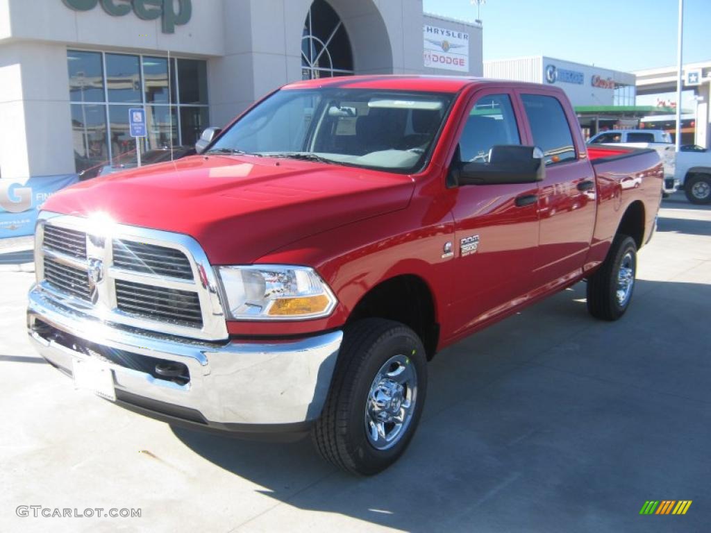 2011 Ram 2500 HD Laramie Crew Cab 4x4 - Flame Red / Dark Slate/Medium Graystone photo #1