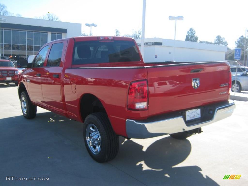 2011 Ram 2500 HD Laramie Crew Cab 4x4 - Flame Red / Dark Slate/Medium Graystone photo #3