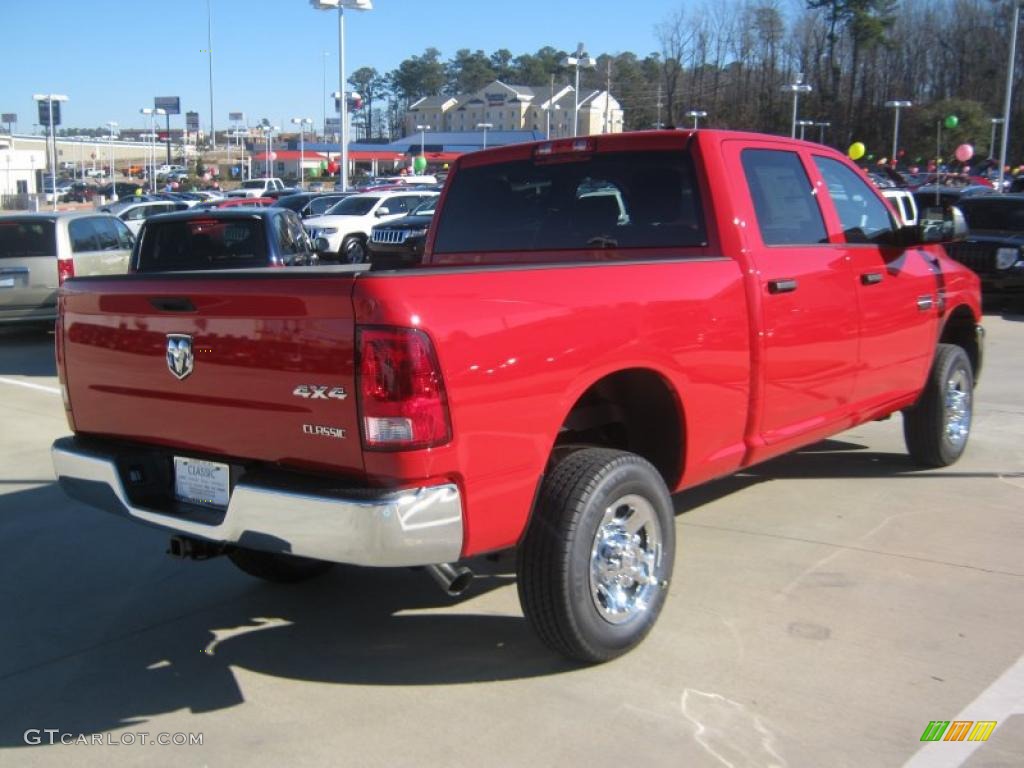 2011 Ram 2500 HD Laramie Crew Cab 4x4 - Flame Red / Dark Slate/Medium Graystone photo #5