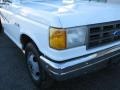 1990 Oxford White Ford F350 XL Regular Cab Chassis Dump Truck  photo #2