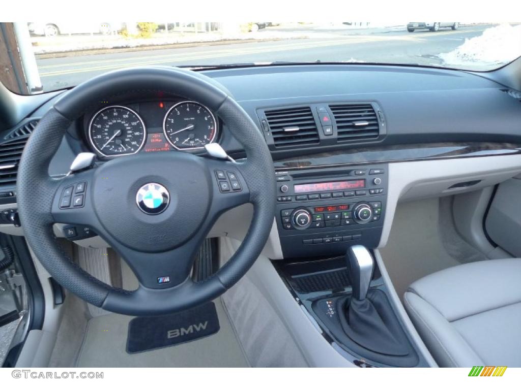2010 BMW 1 Series 135i Convertible Taupe Dashboard Photo #44161936