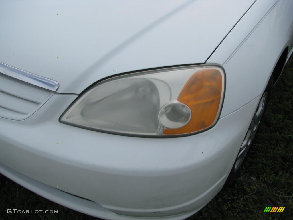 2002 Civic DX Sedan - Taffeta White / Gray photo #4