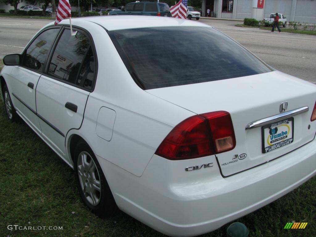2002 Civic DX Sedan - Taffeta White / Gray photo #7