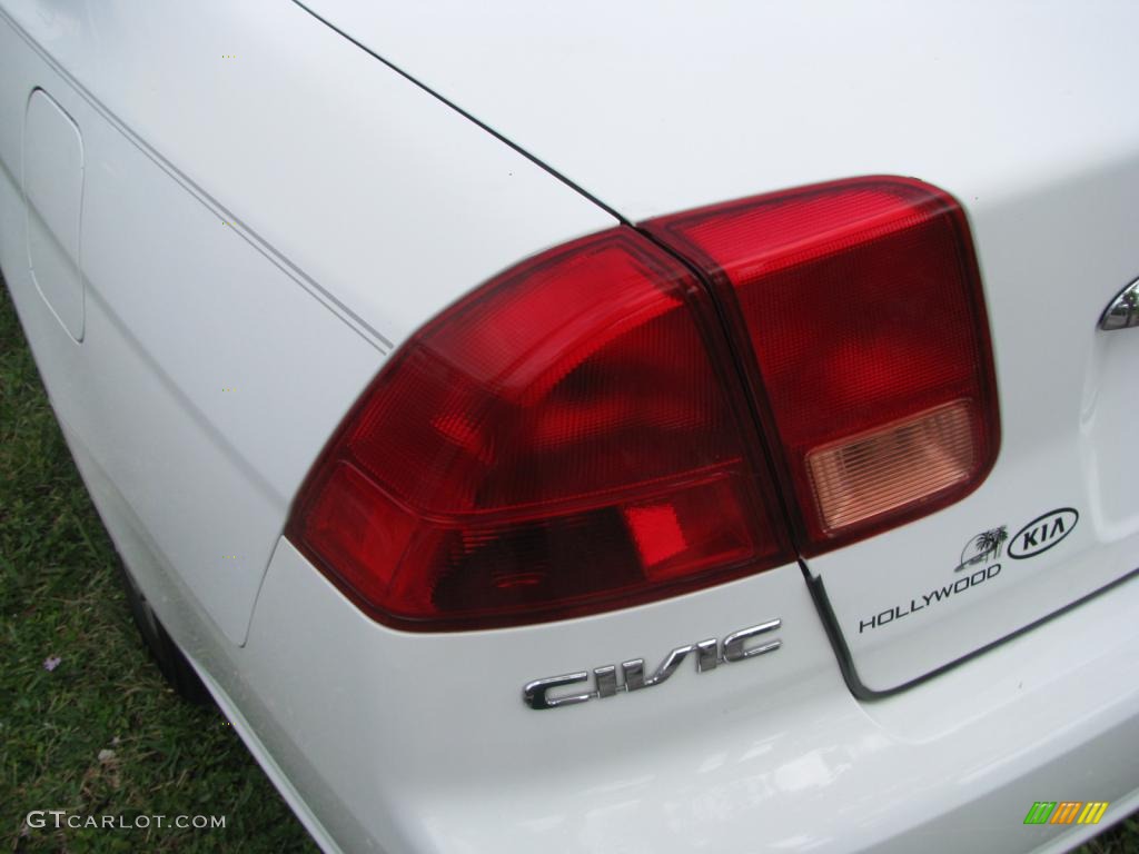 2002 Civic DX Sedan - Taffeta White / Gray photo #8