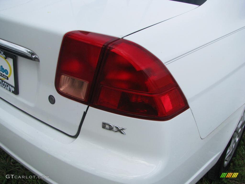 2002 Civic DX Sedan - Taffeta White / Gray photo #11