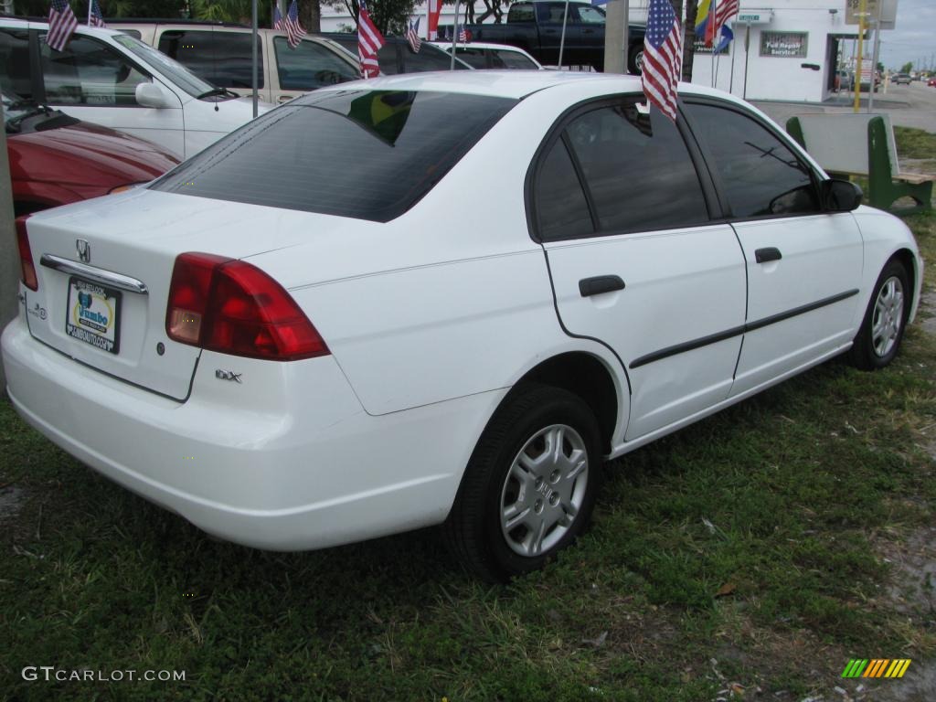 2002 Civic DX Sedan - Taffeta White / Gray photo #12