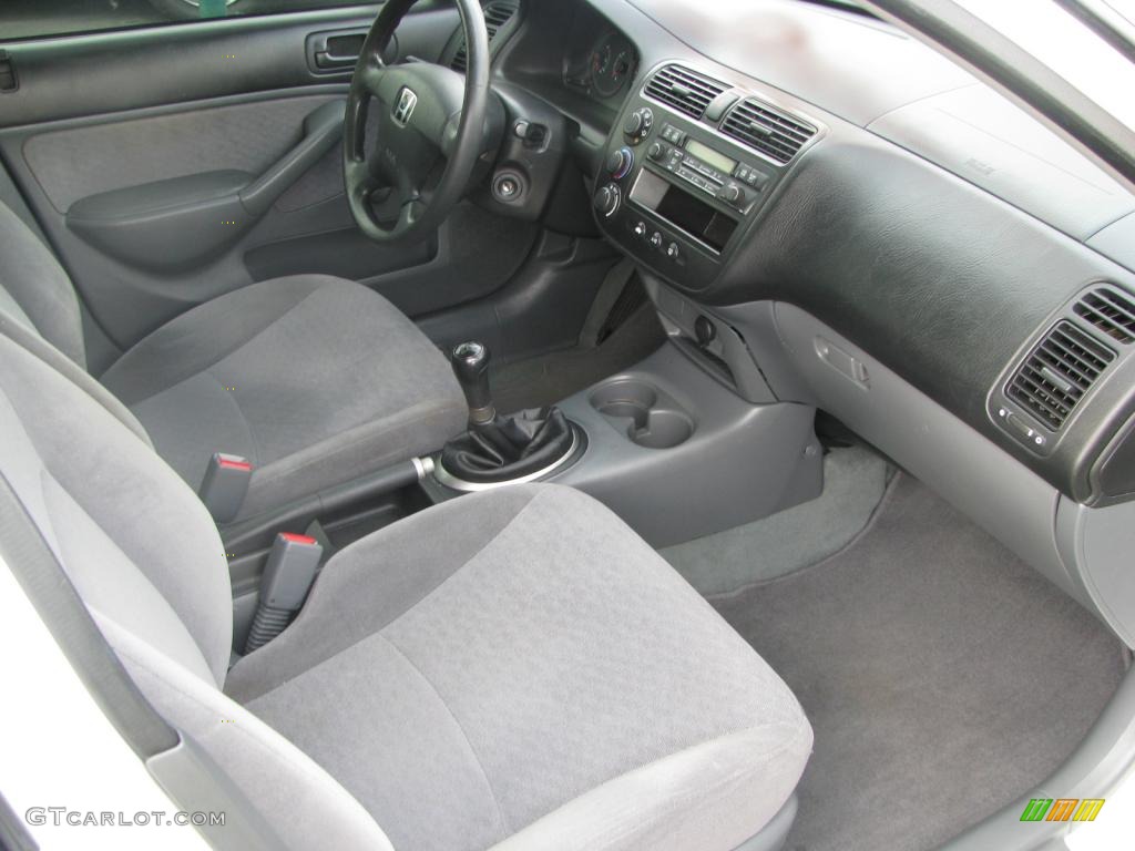 2002 Civic DX Sedan - Taffeta White / Gray photo #22
