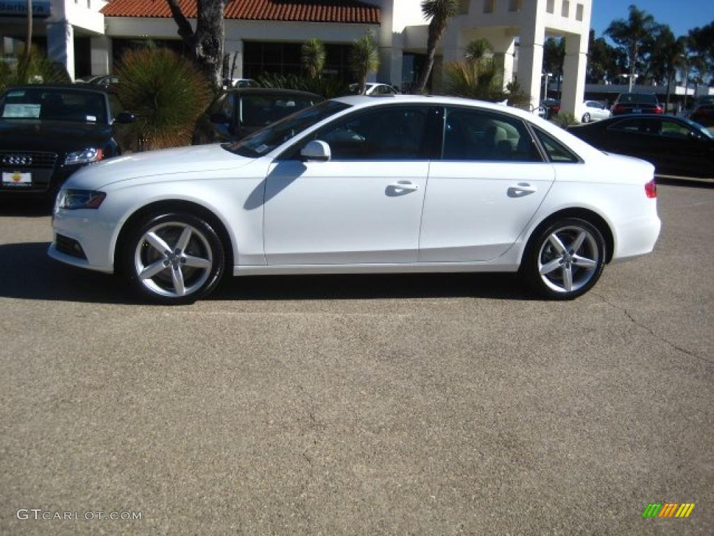 2011 A4 2.0T quattro Sedan - Ibis White / Cardamom Beige photo #2