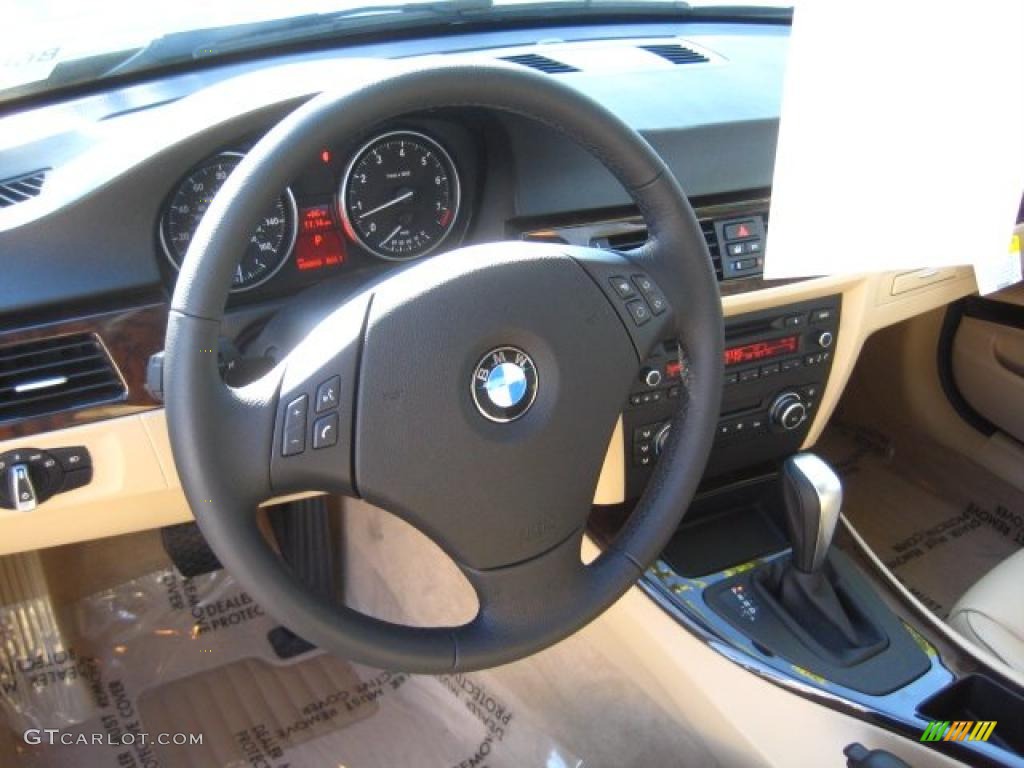 2011 3 Series 328i Sedan - Jet Black / Beige photo #4
