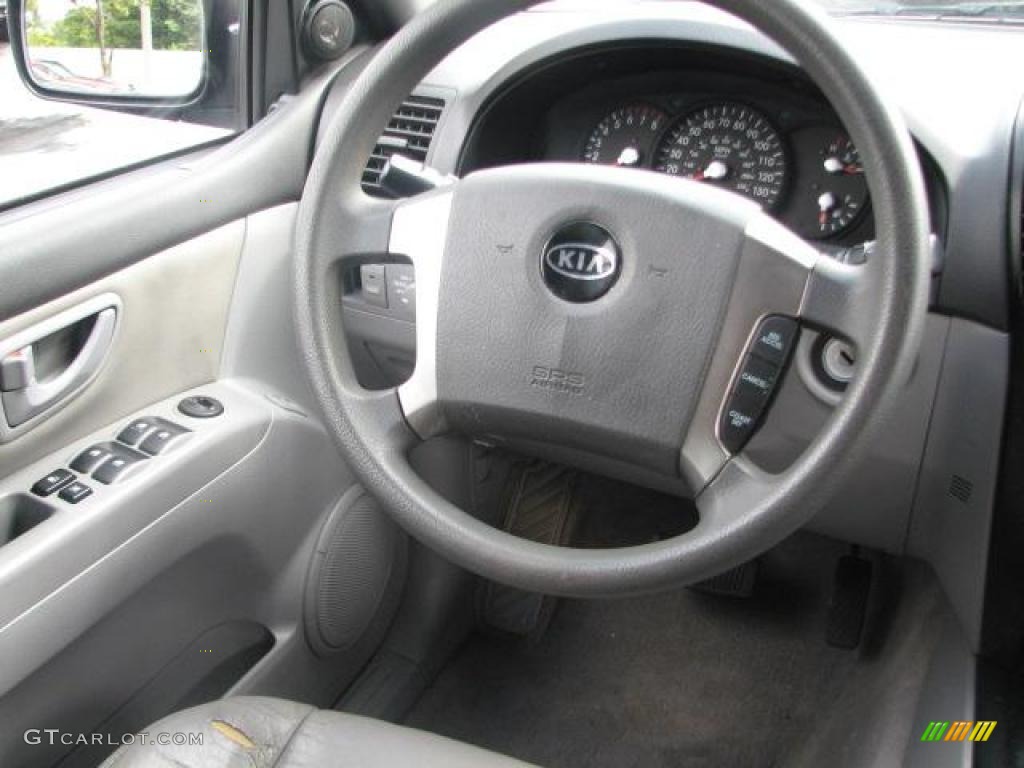 2004 Kia Sorento LX Gray Steering Wheel Photo #44166326