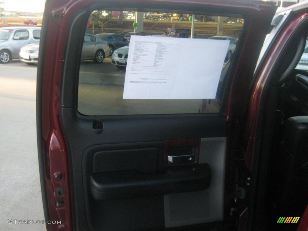 2005 F150 Lariat SuperCrew - Dark Toreador Red Metallic / Black photo #19