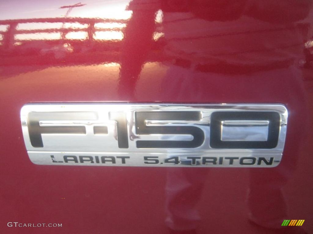 2005 F150 Lariat SuperCrew - Dark Toreador Red Metallic / Black photo #27