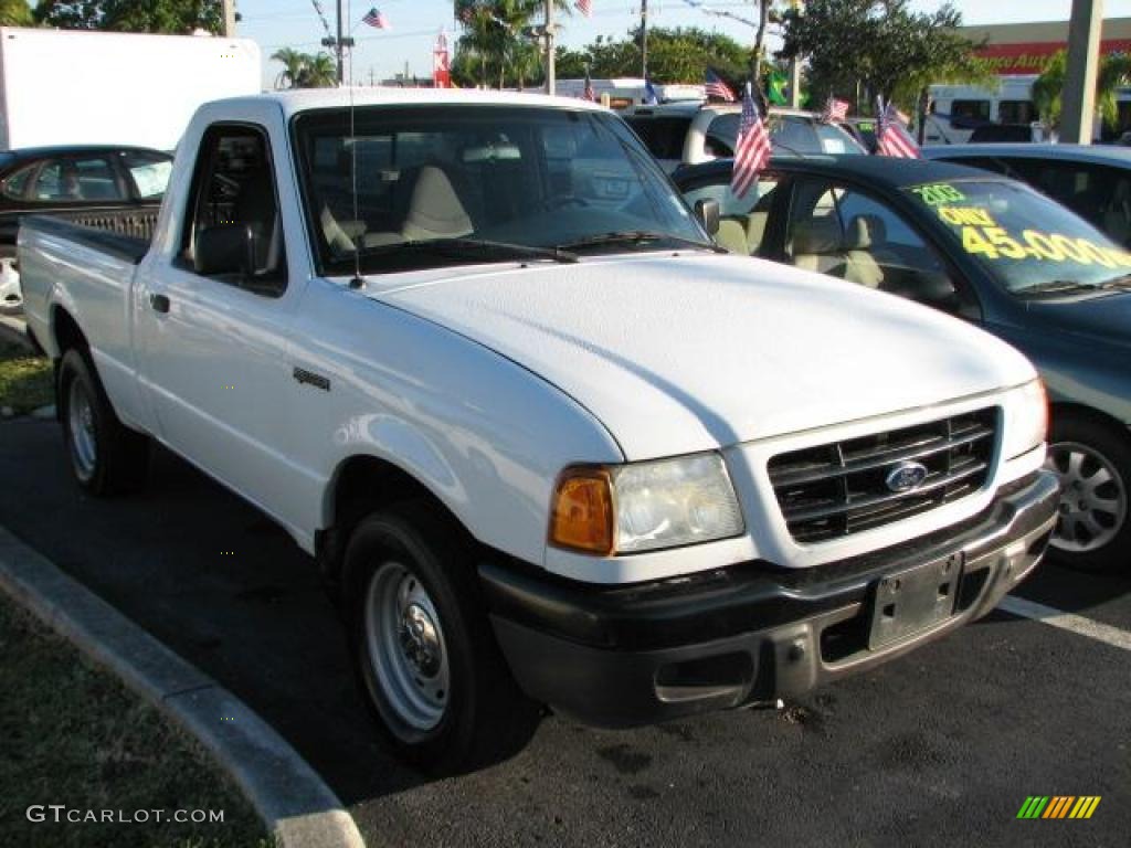 2002 Ranger XL Regular Cab - Oxford White / Dark Graphite photo #1