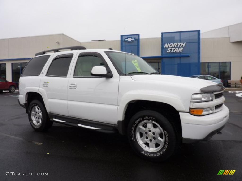 2005 Tahoe LT 4x4 - Summit White / Tan/Neutral photo #1