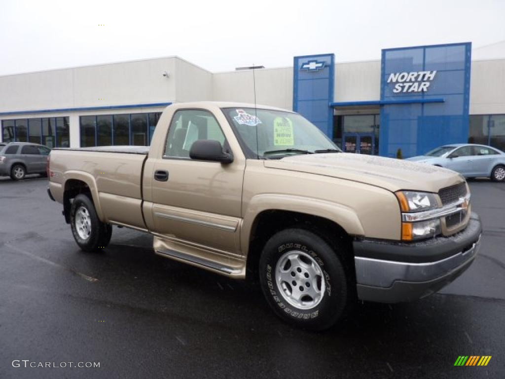 2004 Silverado 1500 Z71 Regular Cab 4x4 - Sandstone Metallic / Tan photo #1