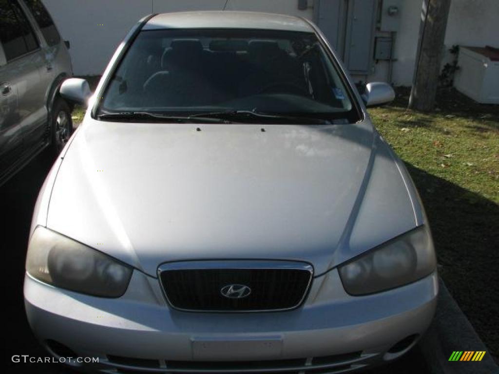 2002 Elantra GLS Sedan - Silver Pewter / Gray photo #3